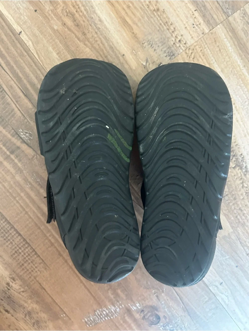 Nike Black Perforated Slip-On Sport Sandals
